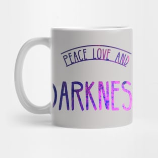 Peace Love and Darkness - Boho Goth - Bohemian Goth, Dark Hippie, Gothic - navy blue, hot pink, neon pink Mug